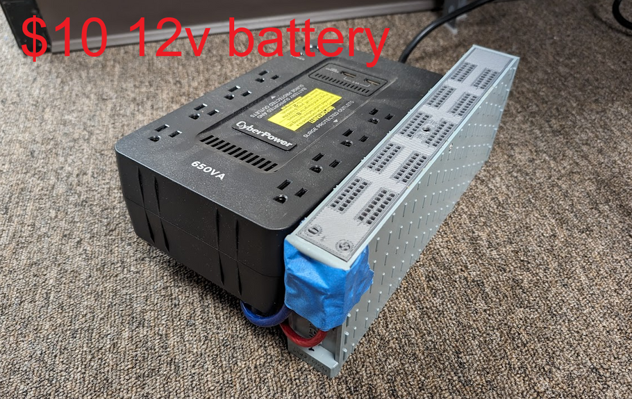 Make a 12v battery for $10, under 10 minutes