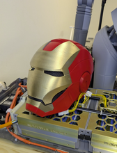 Load image into Gallery viewer, Iron-man helmet in cartoon-style rendering
